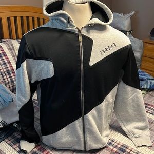 Jordan Men’s XL Black & Gray Full Zip Hoodie